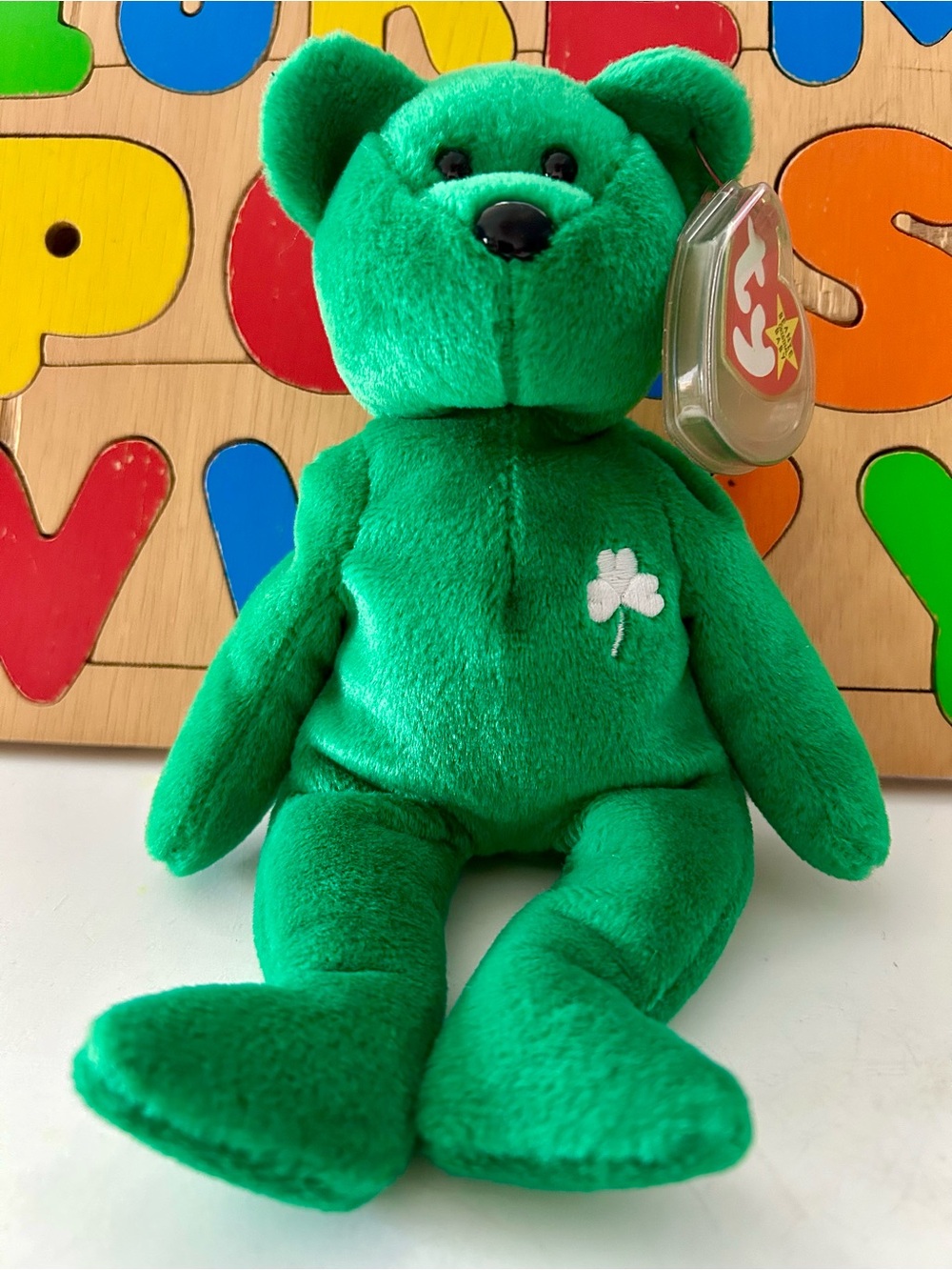 NWT Erin the Irish Bear Ty beanie baby 1997
